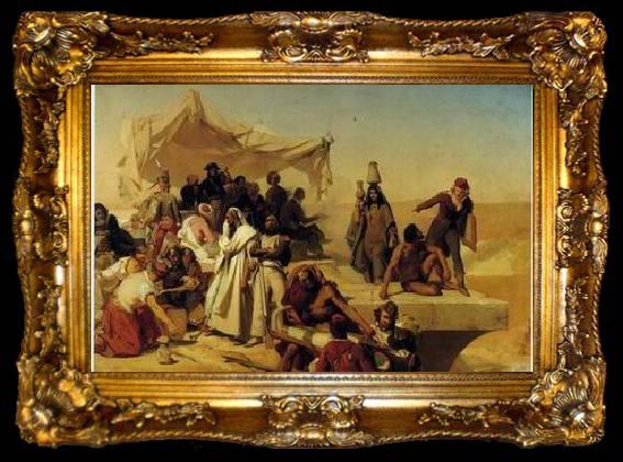 framed  unknow artist Arab or Arabic people and life. Orientalism oil paintings 85, ta009-2